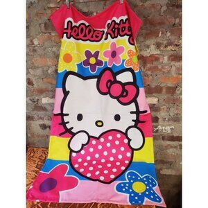New Beach Towel Hello Kitty 24x56" Bright Heart Polka Dots K